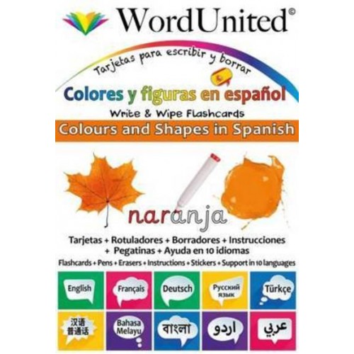 Colours and Shapes in Spanish Write & Wipe Flashcards - Write & Wipe