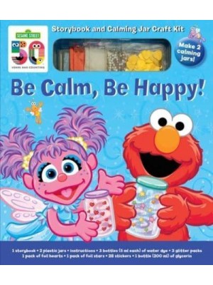 Sesame Street: Be Calm, Be Happy Storybook and Calming Jar Craft Kit