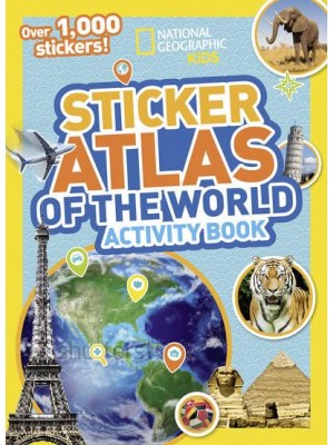 World Atlas Sticker Activity Book Over 1,000 Stickers!