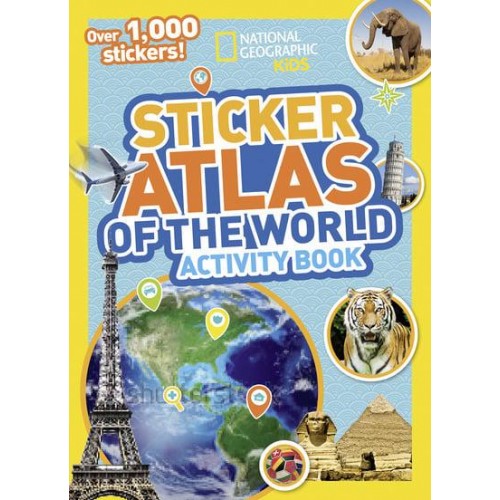 World Atlas Sticker Activity Book Over 1,000 Stickers!