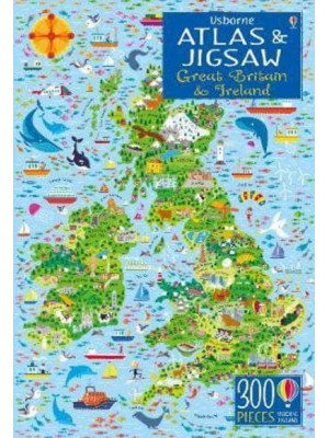 Usborne Atlas & Jigsaw Great Britain & Ireland - Usborne Book and Jigsaw