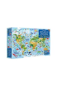 Usborne Atlas and Jigsaw The World - Usborne Book and Jigsaw