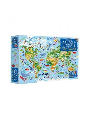 Usborne Atlas and Jigsaw The World - Usborne Book and Jigsaw