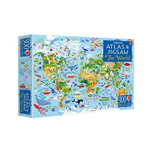 Usborne Atlas and Jigsaw The World - Usborne Book and Jigsaw