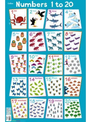 Numbers 1 - 20 - Collins Children's Poster