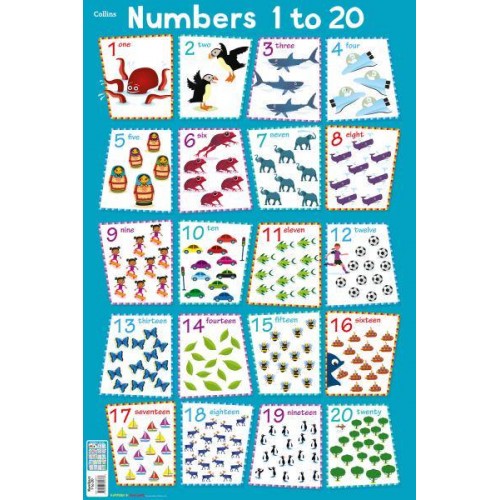 Numbers 1 - 20 - Collins Children's Poster