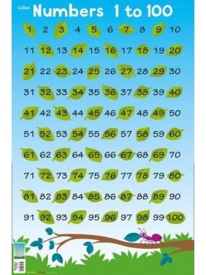 Numbers 1 - 100 - Collins Children's Poster