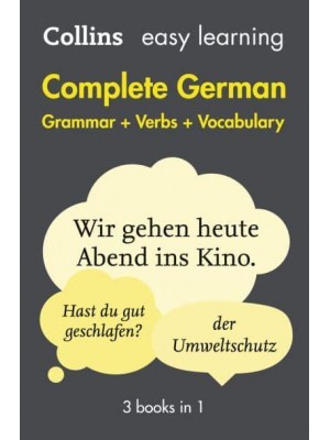 Collins Easy Learning Complete German Grammar + Verbs + Vocabulary - Collins Easy Learning