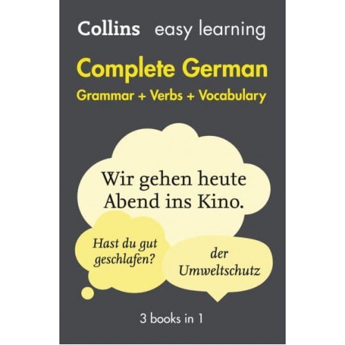 Collins Easy Learning Complete German Grammar + Verbs + Vocabulary - Collins Easy Learning
