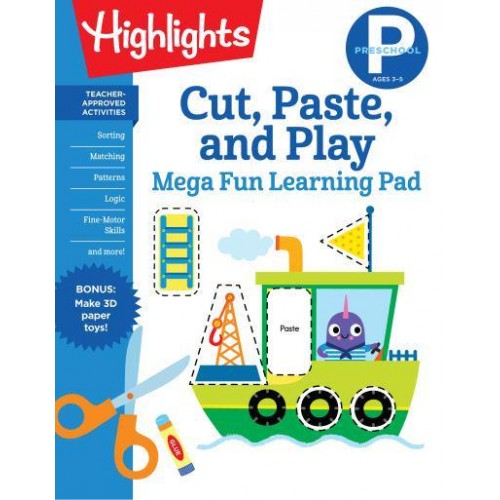 Preschool Cut, Paste, and Play Mega Fun Learning Pad - Highlights Mega Fun Learning Pads