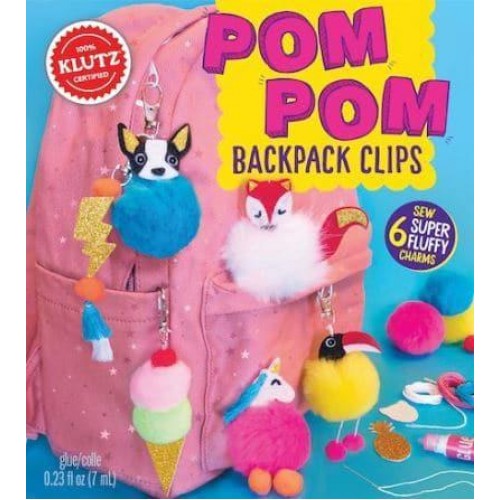 Pom-Pom Backpack Clips - Klutz
