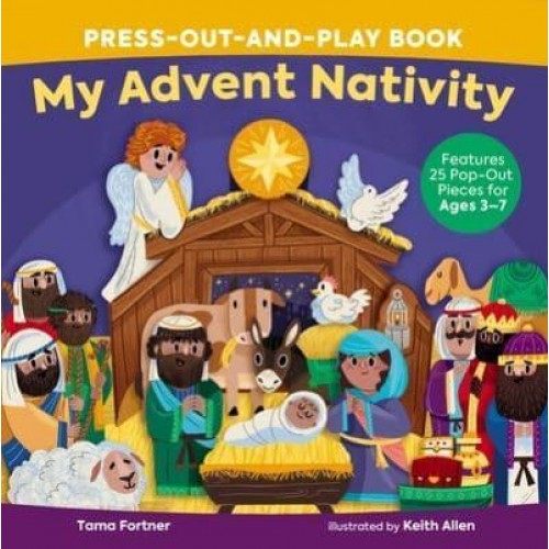 My Advent Nativity Press-Out-and-Play Book Features 25 Pop-Out Pieces for Ages 3-7