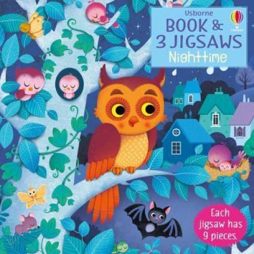 Usborne Book and 3 Jigsaws: Night Time - Book and 3 Jigsaws