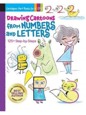 Drawing Cartoons from Numbers and Letters 125+ Step-by-Steps - Drawing Shape by Shape