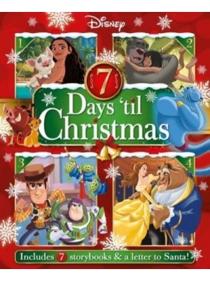 Disney 7 Days 'Til Christmas With 7 Storybooks & Letter to Santa