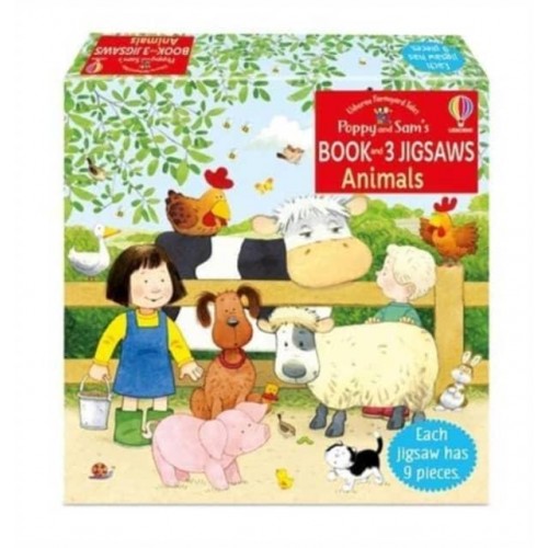 Poppy and Sam's Book and 3 Jigsaws: Animals - Farmyard Tales Poppy and Sam