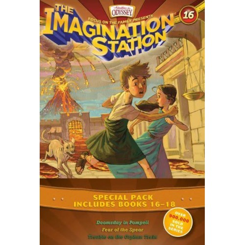Imagination Station Books 3-Pack: Doomsday in Pompeii / In Fear of the Spear / Trouble on the Orphan Train - AIO Imagination Station Books