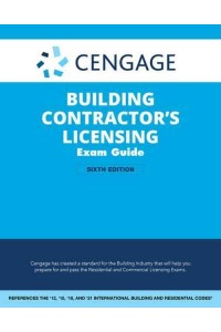 Cengage Building Contractor's Licensing Exam Guide Based on the 2021 IRC & IBC