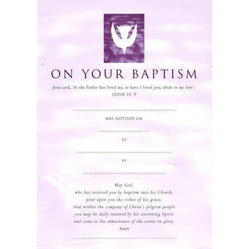 Baptism Certificates Contemporary (Pack of 20)