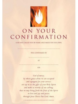Confirmation Certificates (Pack of 20)