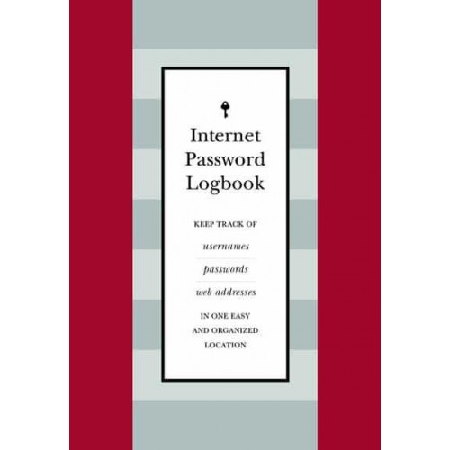 Internet Password Logbook (Red Leatherette) Keep Track of Usernames, Passwords, Web Addresses in One Easy and Organized Location