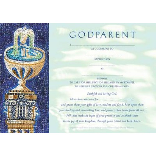 Godparent Certificates Girl Traditional (Pack of 20)