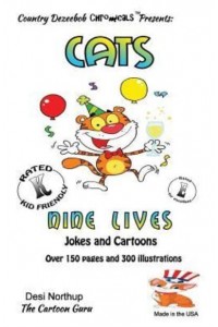 Cat -- Nine Lives -- Jokes and Cartoons In Black + White