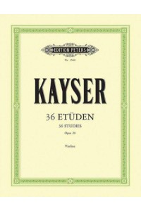 36 Studies Op. 20 for Violin Edition by Hans Sitt - Edition Peters