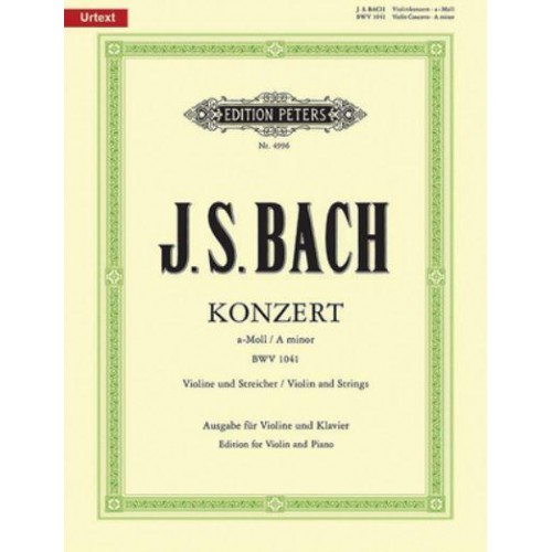 Violin Concerto in a Minor Bwv 1041 (Edition for Violin and Piano) Sheet - Edition Peters