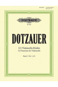 113 Exercises for Violoncello, Book 1 Nos. 1-34 - Edition Peters