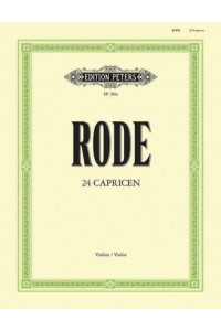 24 Caprices (In the Form of Etudes) for Violin - Edition Peters