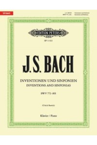 Inventions and Sinfonias Bwv 772-801 for Piano Sheet - Edition Peters