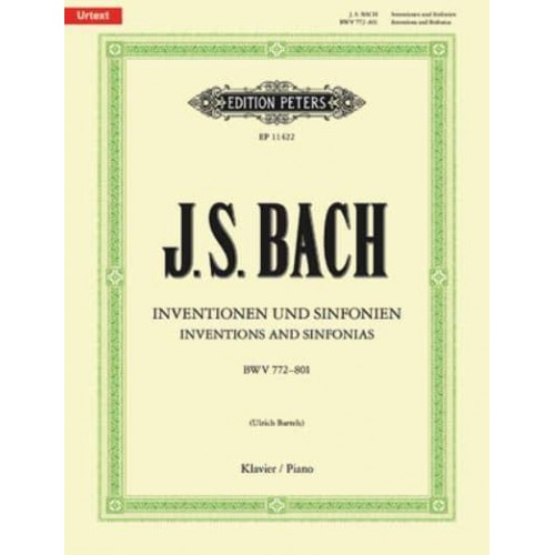 Inventions and Sinfonias Bwv 772-801 for Piano Sheet - Edition Peters