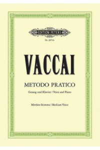 Metodo Pratico Di Canto Italiano for Voice and Piano (Medium Voice) It/Ger - Edition Peters