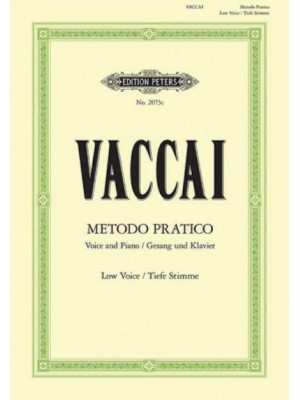 Metodo Pratico Di Canto Italiano for Voice and Piano (Low Voice) It/Ger - Edition Peters