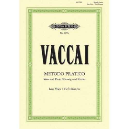 Metodo Pratico Di Canto Italiano for Voice and Piano (Low Voice) It/Ger - Edition Peters