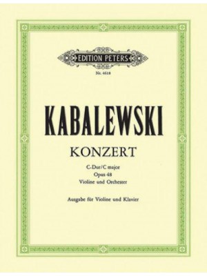 Violin Concerto in C Op. 48 (Edition for Violin and Piano) - Edition Peters