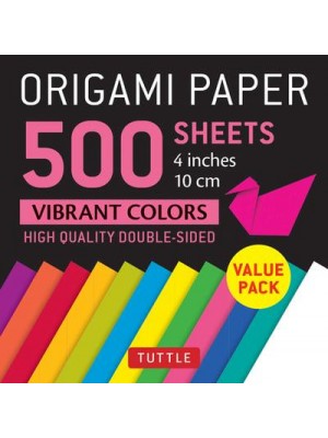 Origami Paper 500 Sheets Vibrant Colors 4' (10 Cm)