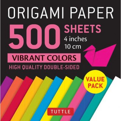 Origami Paper 500 Sheets Vibrant Colors 4' (10 Cm)