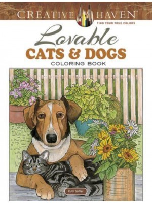 Creative Haven Lovable Cats and Dogs Coloring Book - Creative Haven