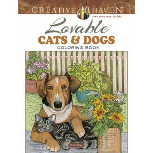 Creative Haven Lovable Cats and Dogs Coloring Book - Creative Haven
