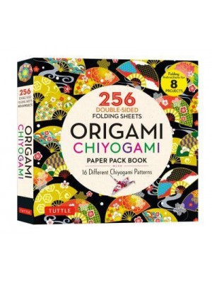 Origami Chiyogami Paper Pack Book 256 Double-Sided Folding Sheets - 16 Different Chiyogami Patterns (Instructions for 8 Projects)