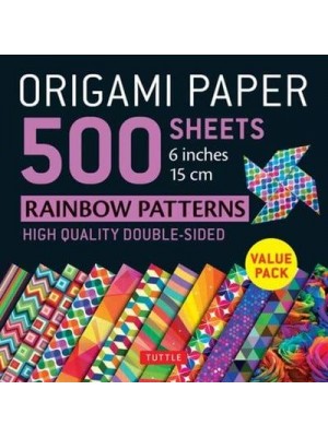 Origami Paper 500 Sheets Rainbow Patterns 6' (15 Cm)