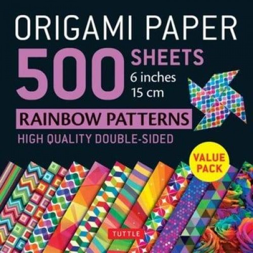 Origami Paper 500 Sheets Rainbow Patterns 6' (15 Cm)