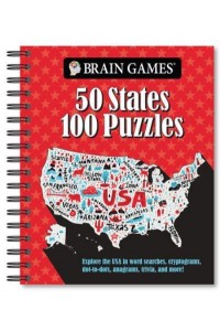 Brain Games - 50 States 100 Puzzles Explore the USA in Word Searches, Cryptograms, Dot-To-Dots, Anagrams, Trivia, and More! - Brain Games