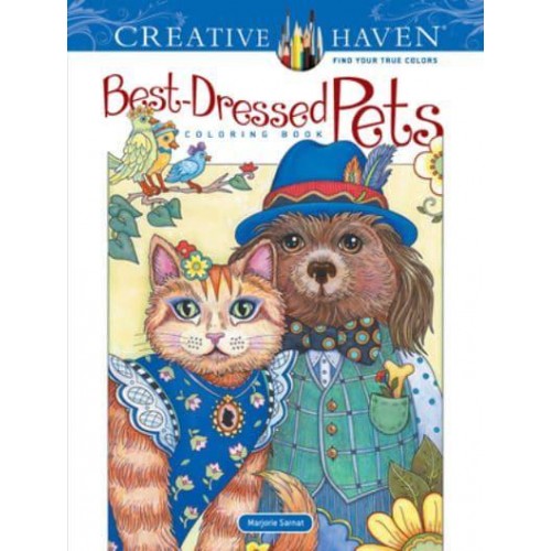 Creative Haven Best-Dressed Pets Coloring Book - Creative Haven