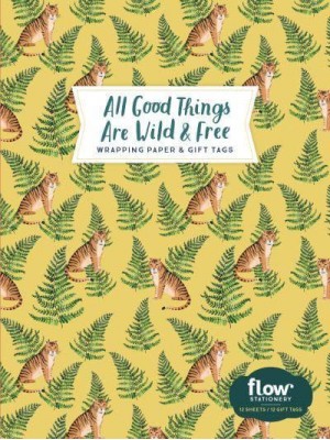 All Good Things Are Wild and Free Wrapping Paper and Gift Tags - Flow