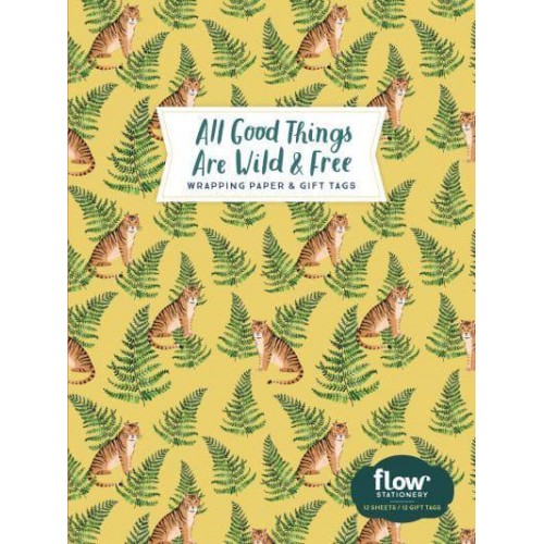All Good Things Are Wild and Free Wrapping Paper and Gift Tags - Flow