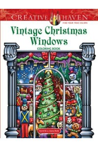 Creative Haven Vintage Christmas Windows Coloring Book - Creative Haven