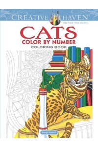 Creative Haven Cats Color by Number Coloring Book - Creative Haven